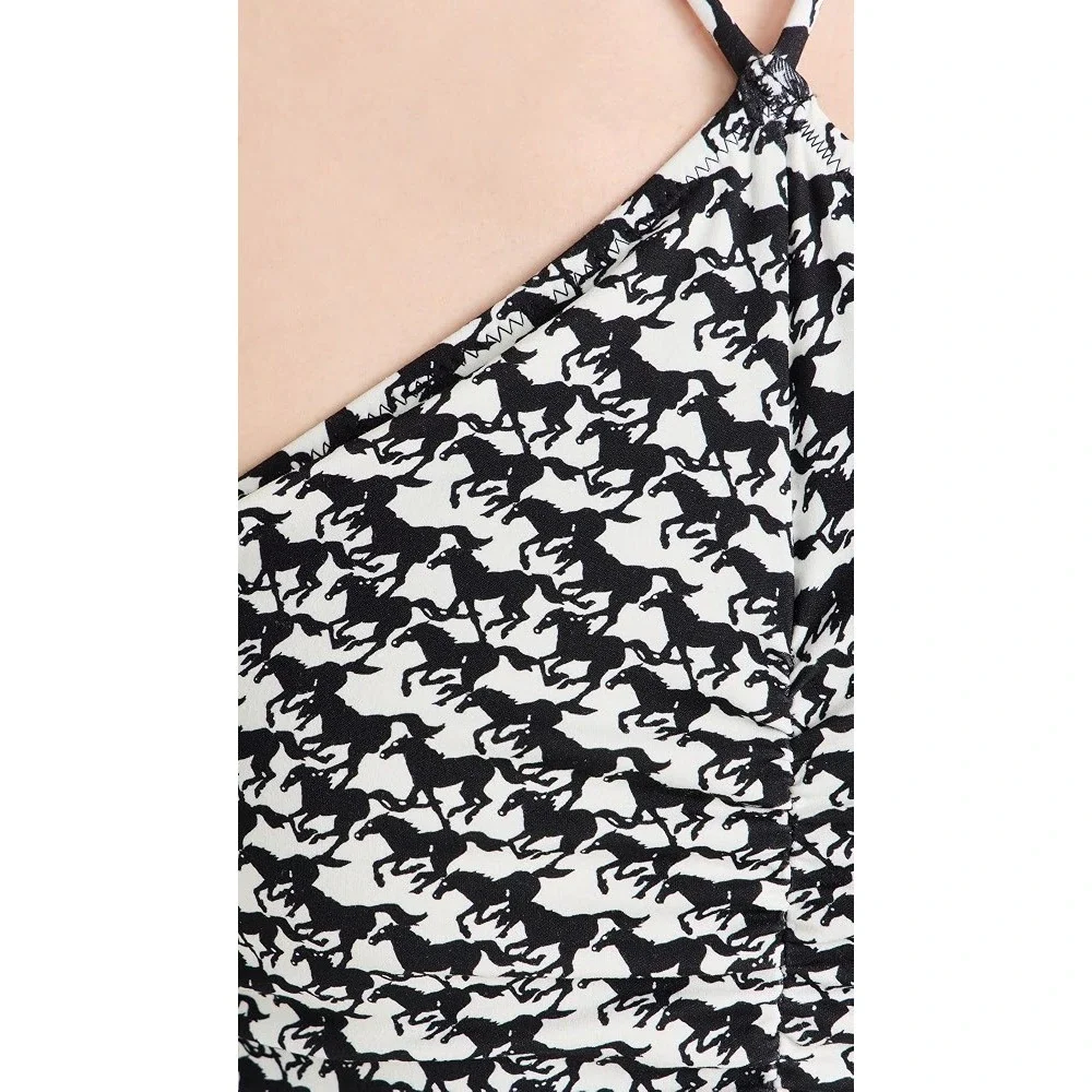 Solid & Striped Sofia Richie Grainge the Mina One Piece Black white Horse‎ Small